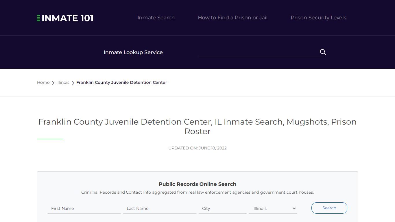 Franklin County Juvenile Detention Center, IL Inmate ...